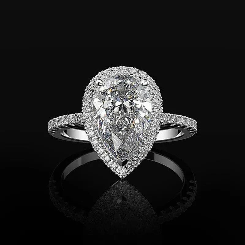 Silver Plated Zircon Wedding Band