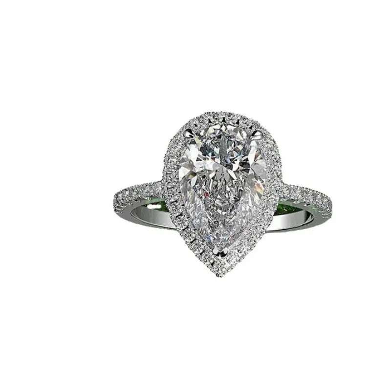 Silver Plated Zircon Wedding Band