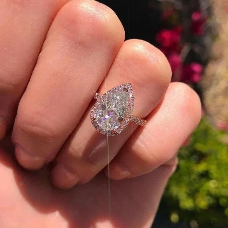 Silver Plated Zircon Wedding Band